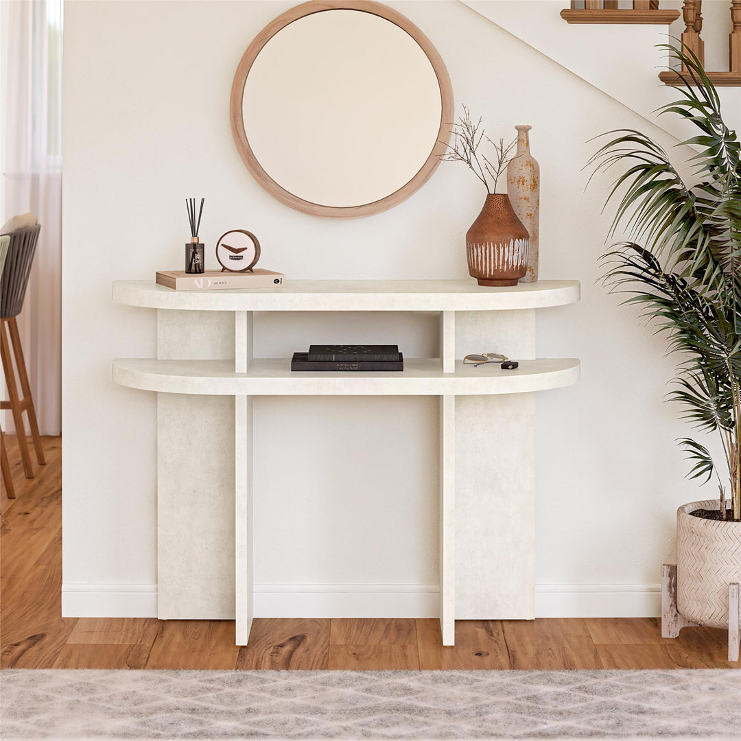 Daytona Modern Console Table - Plaster