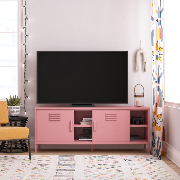 Cache Metal Locker-Style TV Stand for TVs up to 65" - Bashful