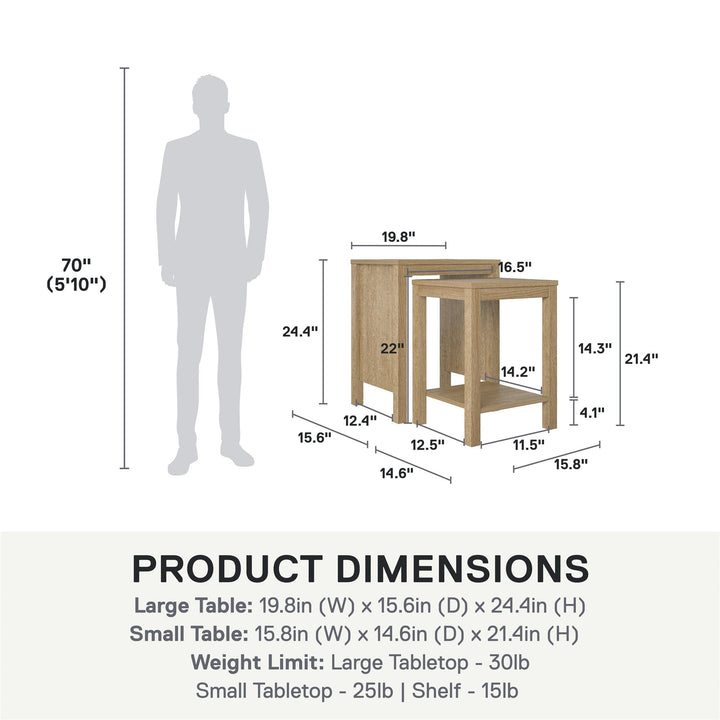 Wimberly Nesting Tables, Set of 2 - Natural