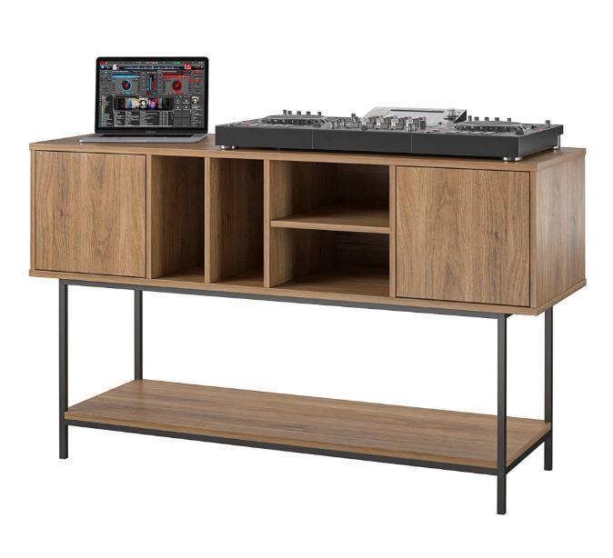 Cooper Media Credenza/DJ Stand - Danish Walnut