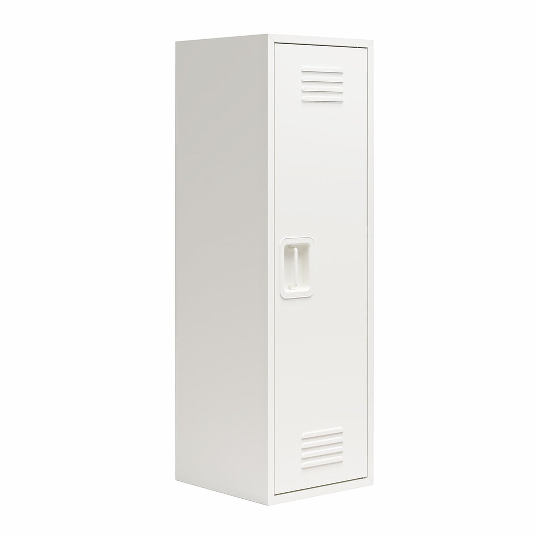 Casey Kids Tall Metal Storage Locker - White