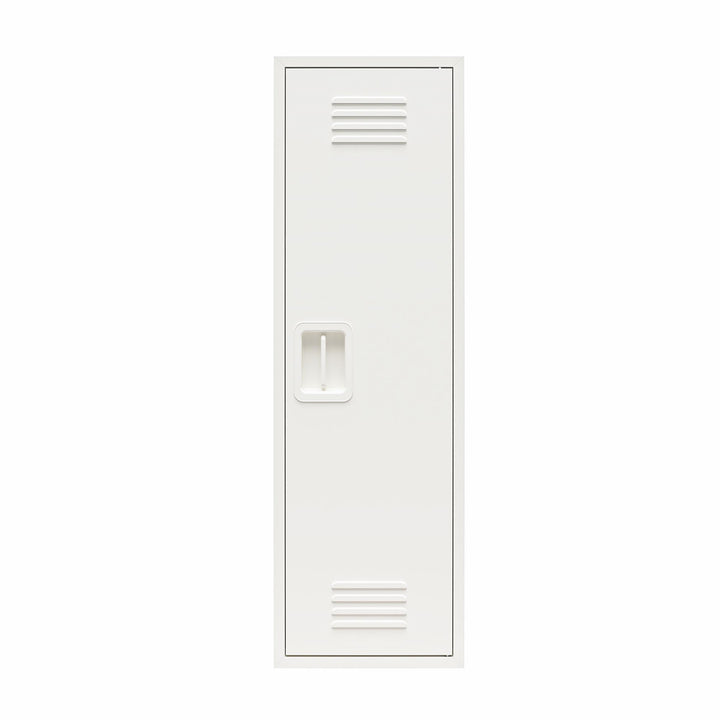 Casey Kids Tall Metal Storage Locker - White