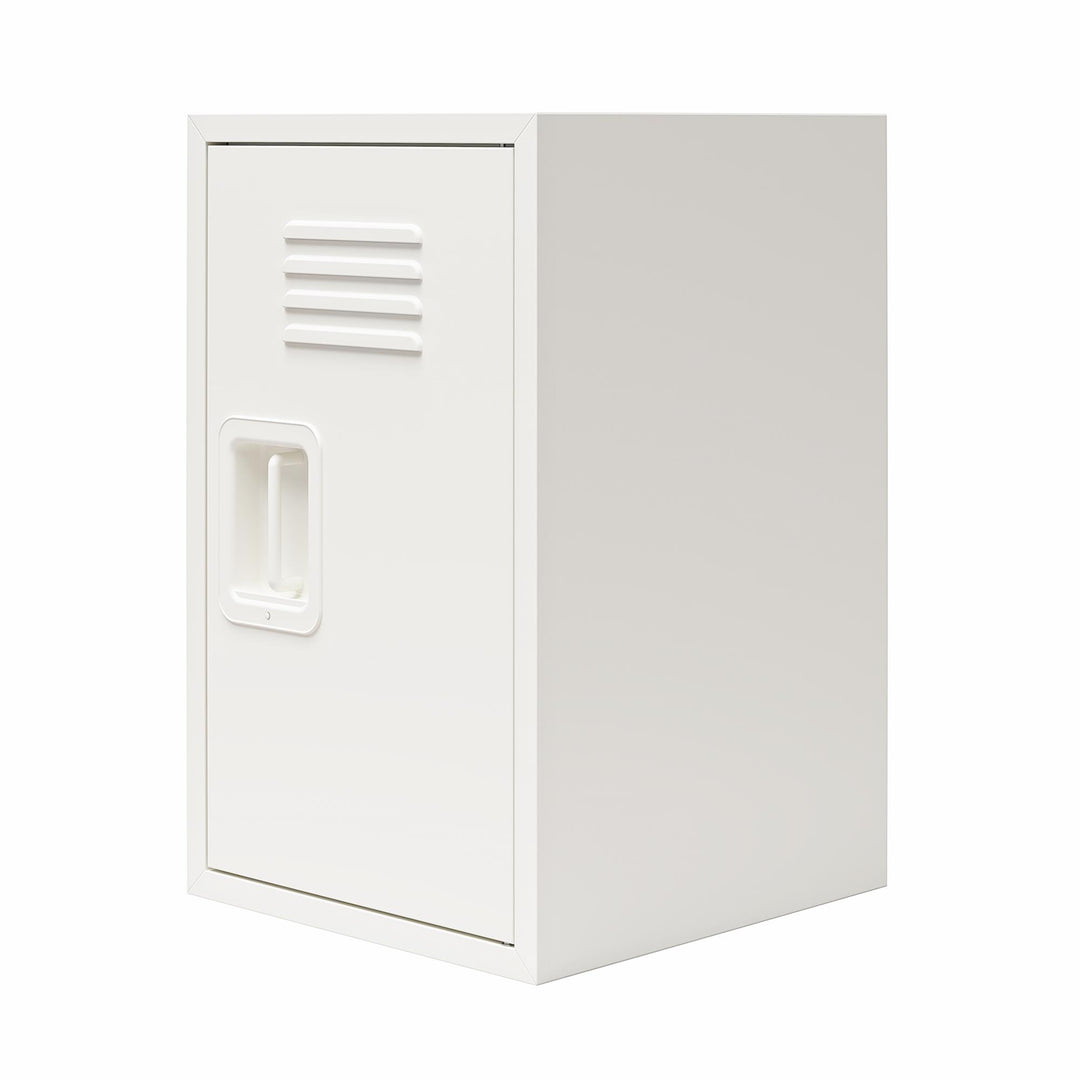 Casey Kids Stackable Mini Metal Storage Locker - White