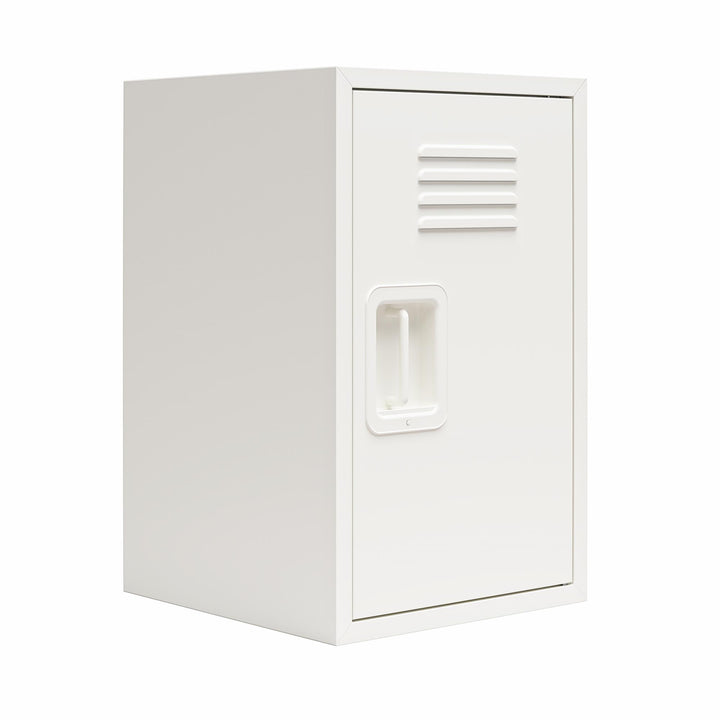 Casey Kids Stackable Mini Metal Storage Locker - White