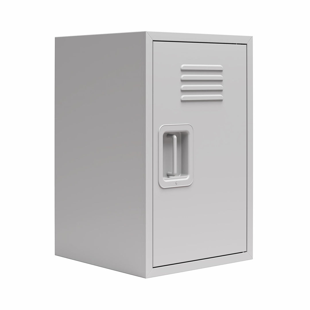 Casey Kids Stackable Mini Metal Storage Locker - Dove Gray