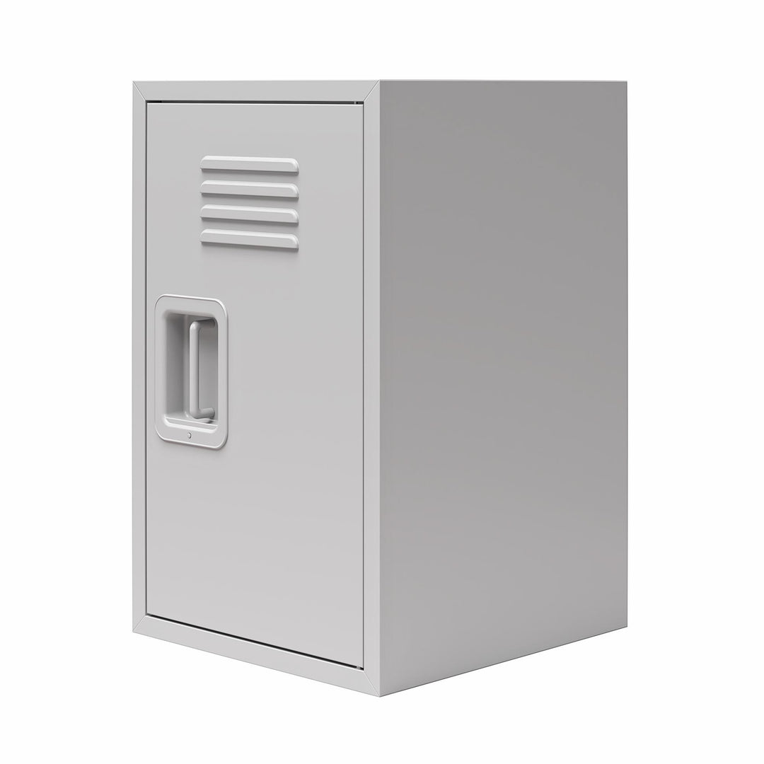 Casey Kids Stackable Mini Metal Storage Locker - Dove Gray