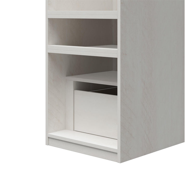 Perry Park Modular Bundle Wardrobe Shelving Unit with Drawer and Membrane Door Kit - Ivory Oak