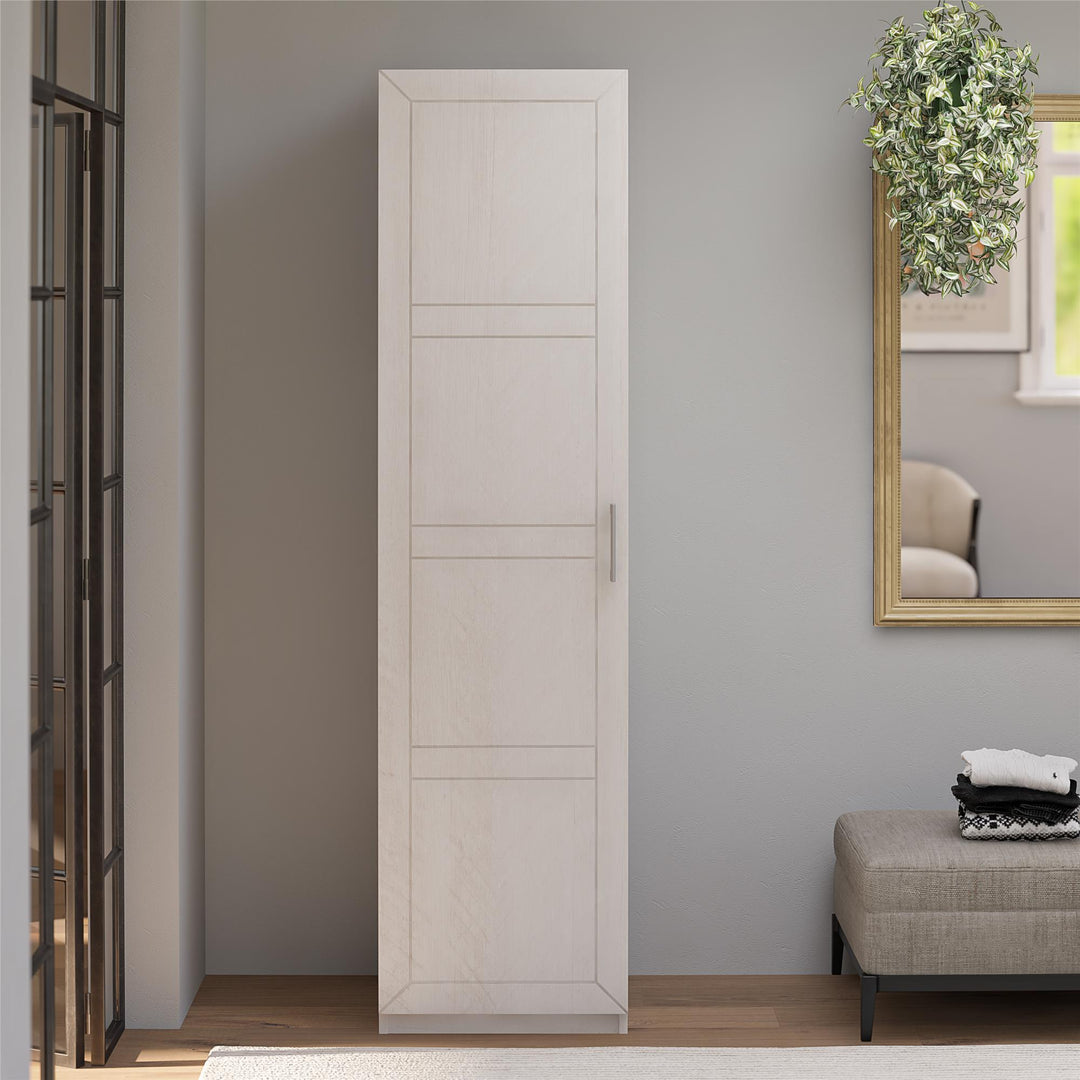 Perry Park Modular Bundle Wardrobe Shelving Unit with Drawer and Membrane Door Kit - Ivory Oak