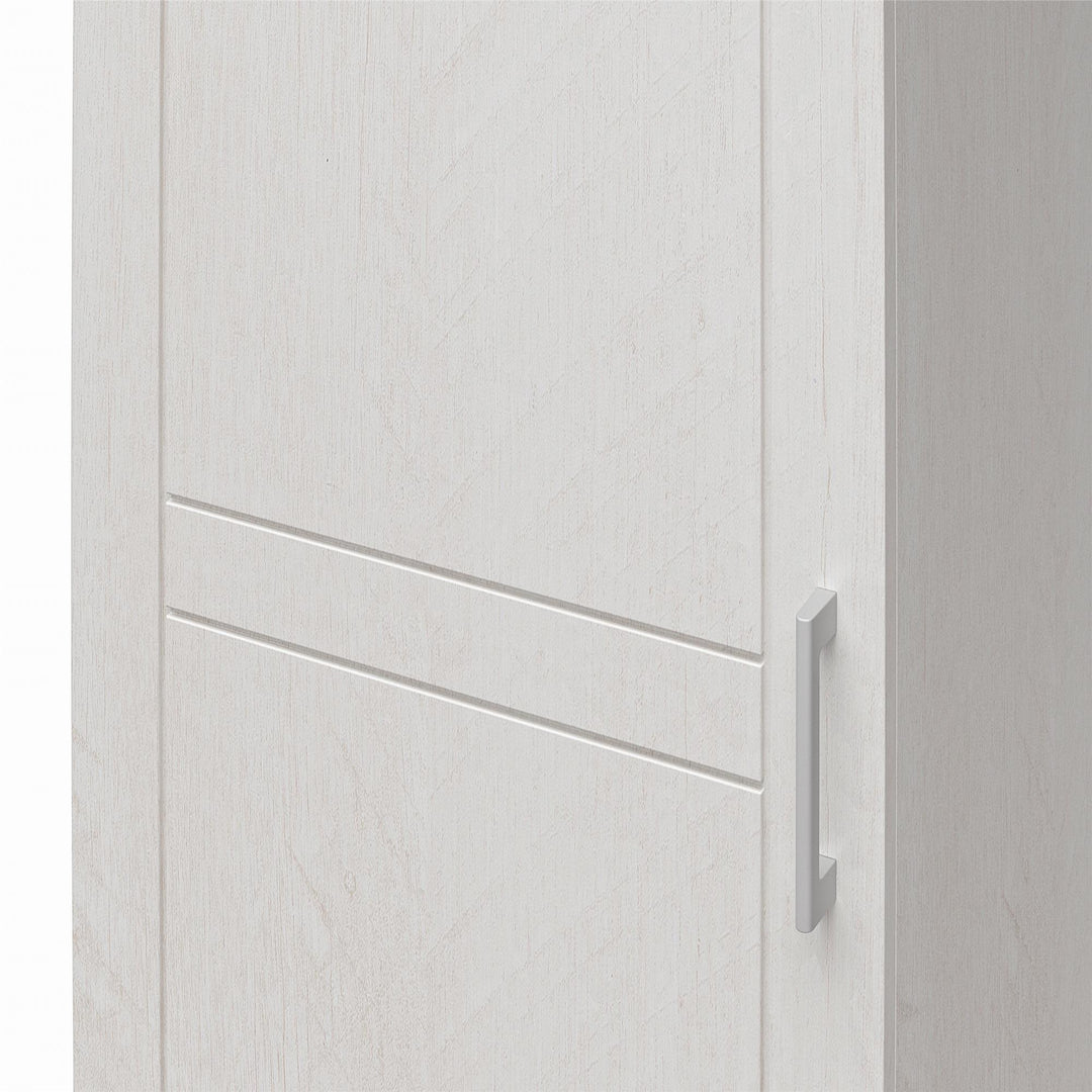 Perry Park Modular Bundle Wardrobe Shelving Unit with Drawer and Membrane Door Kit - Ivory Oak