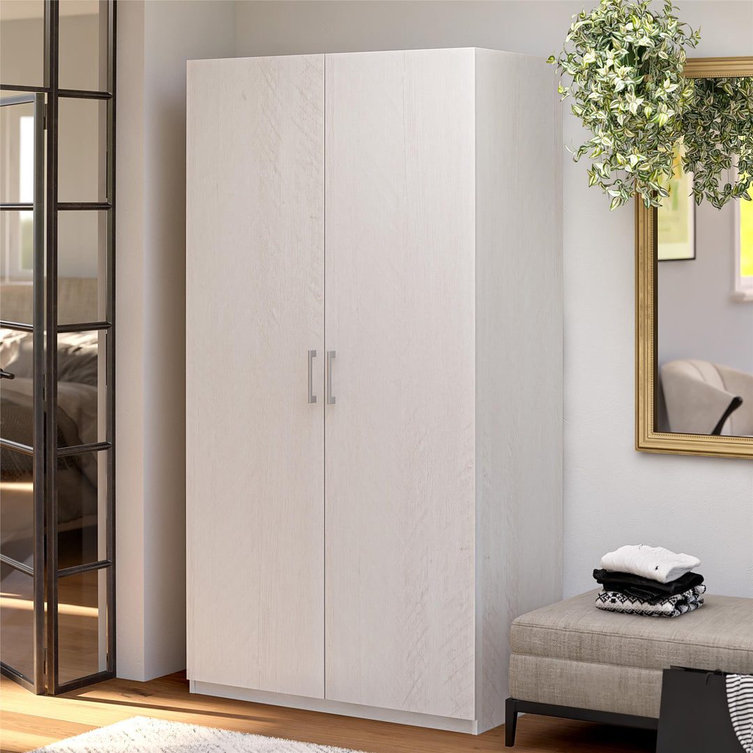 Perry Park Modular Bundle Extra Wide Wardrobe Unit and Membrane Door Kit - Ivory Oak