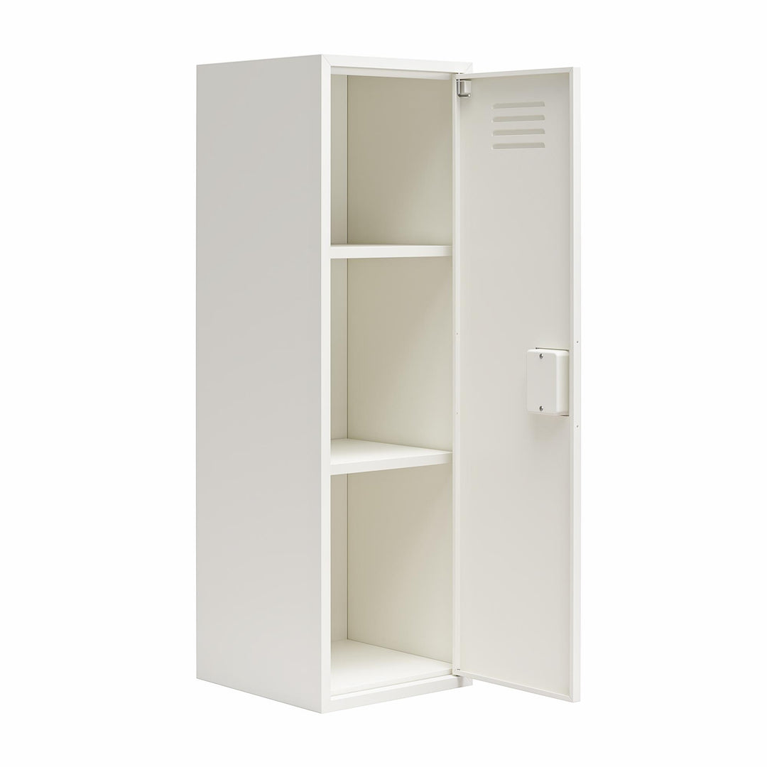 Casey Kids Tall Metal Storage Locker - White