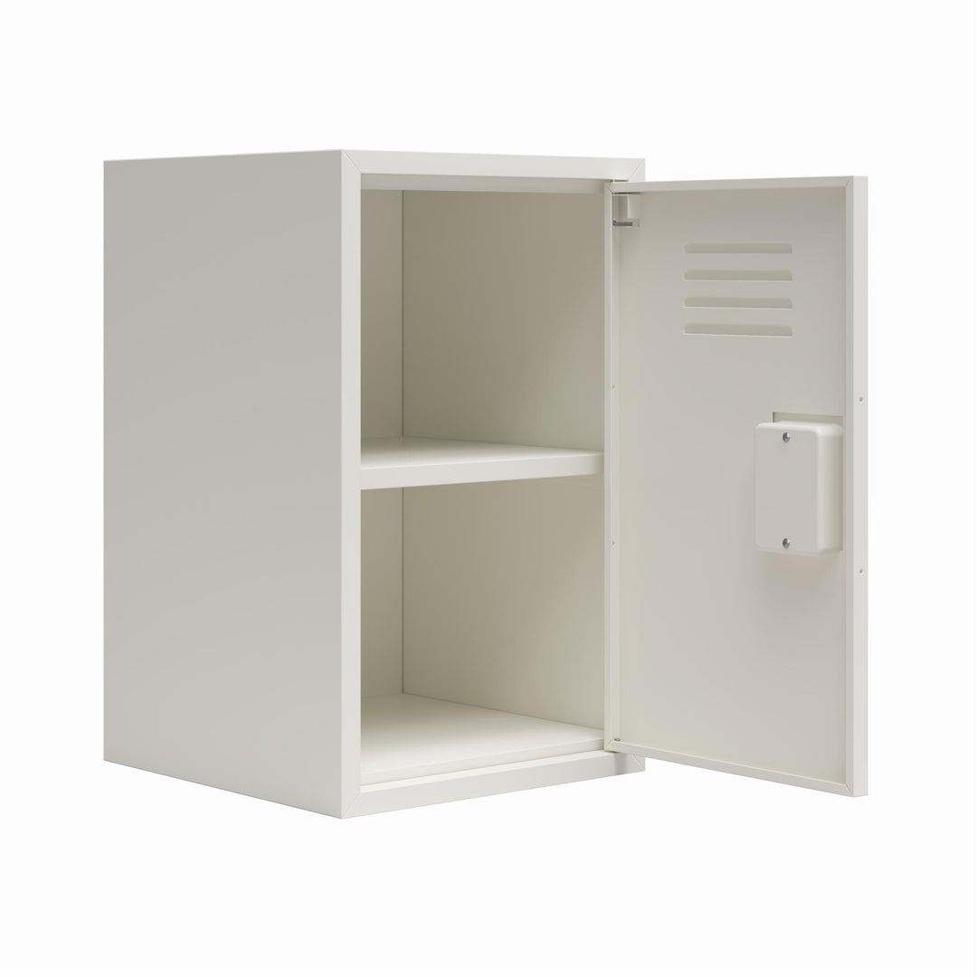 Casey Kids Stackable Mini Metal Storage Locker - White