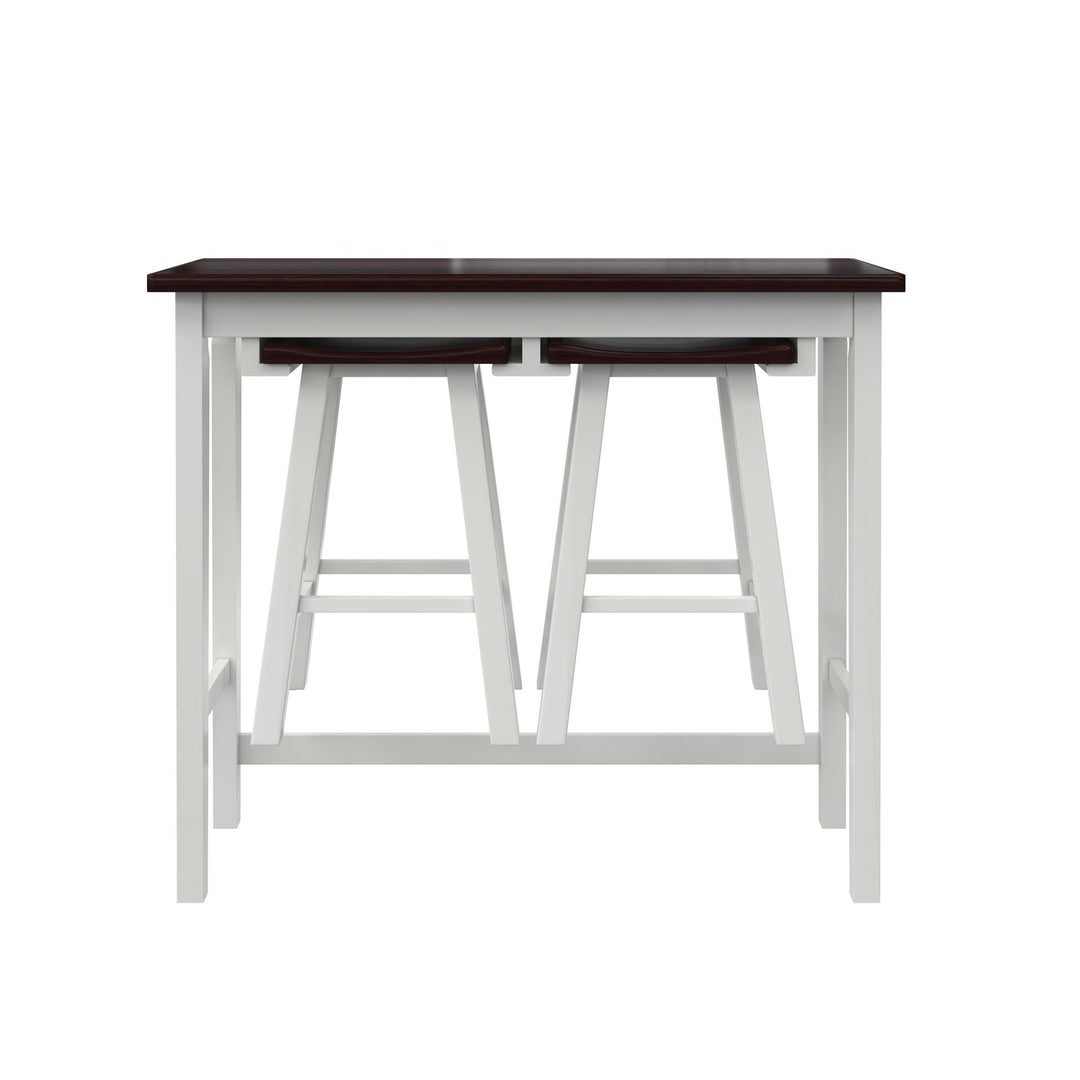 Bryna 3 Piece Hanging Counter Height Dining Stool Set - White