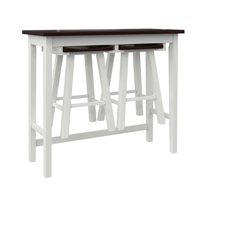 Bryna 3 Piece Hanging Counter Height Dining Stool Set - White