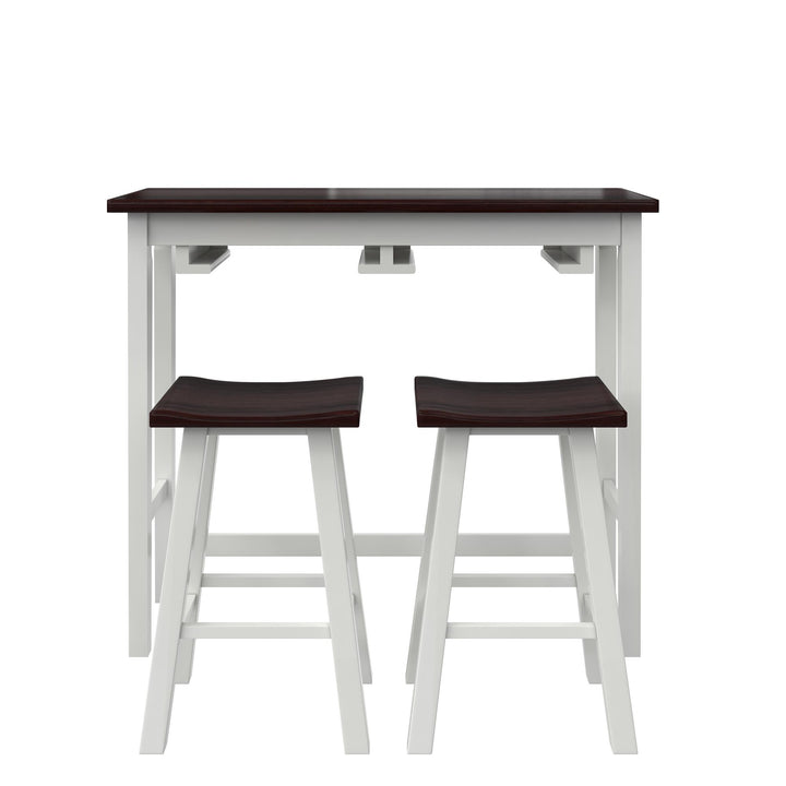 Bryna 3 Piece Hanging Counter Height Dining Stool Set - White