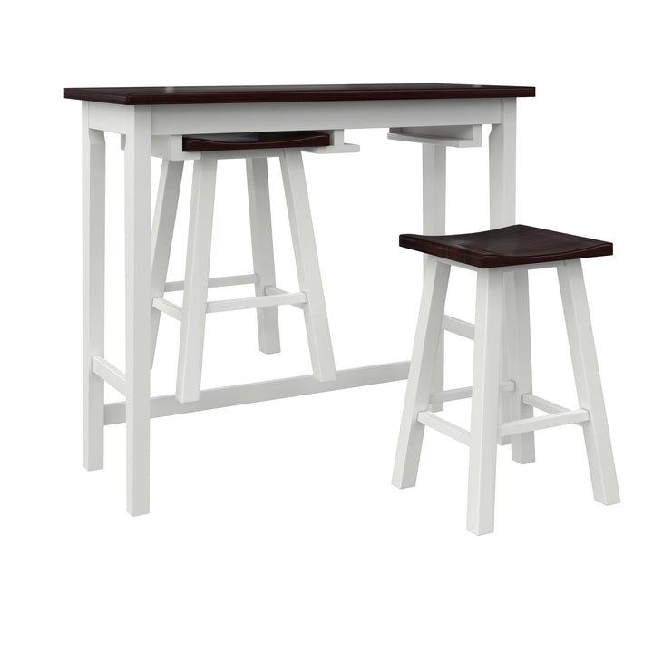 Bryna 3 Piece Hanging Counter Height Dining Stool Set - White