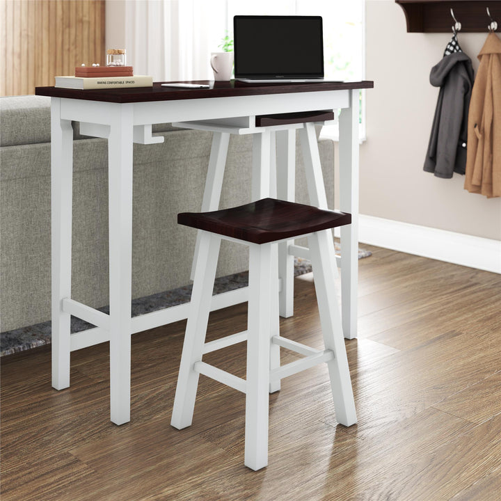 Bryna 3 Piece Hanging Counter Height Dining Stool Set - White