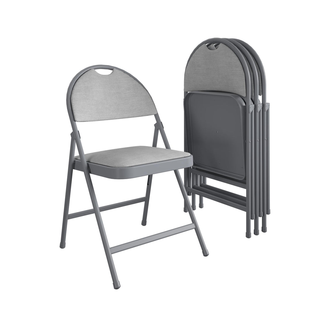 Commercial XL Smartfold™ Fabric Padded Chair - Gray