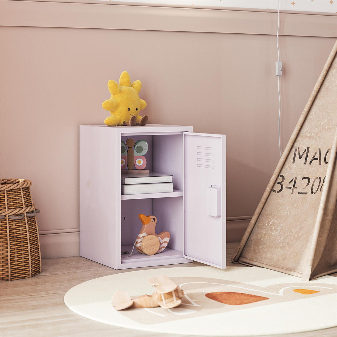 Casey Kids Stackable Mini Metal Storage Locker - Lavender