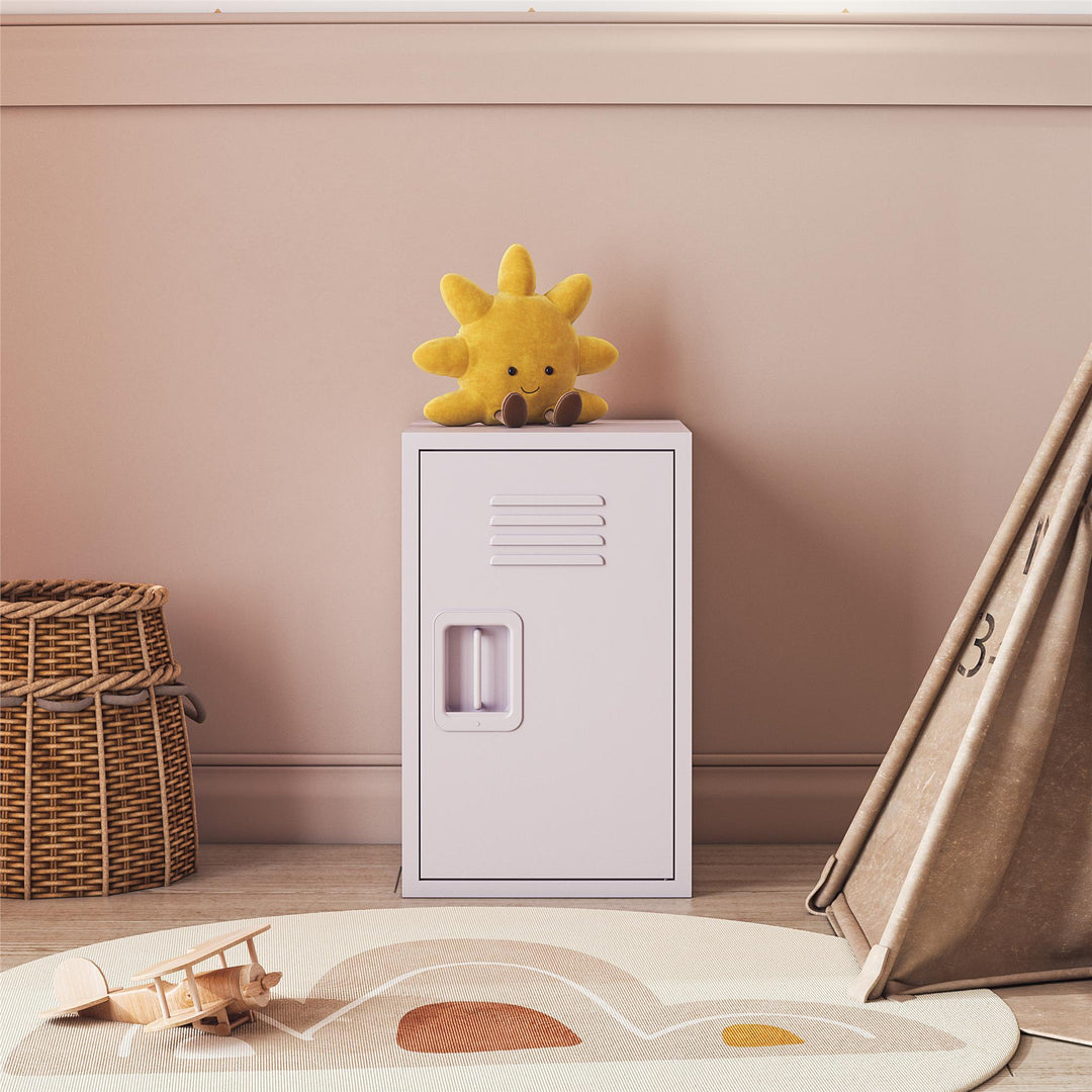 Casey Kids Stackable Mini Metal Storage Locker - Lavender