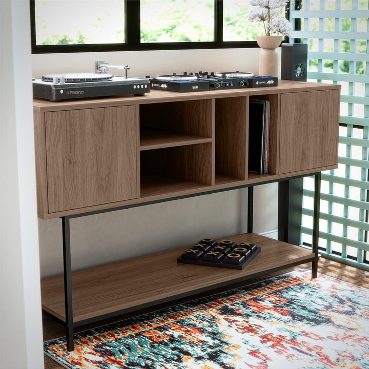 Cooper Media Credenza/DJ Stand - Danish Walnut