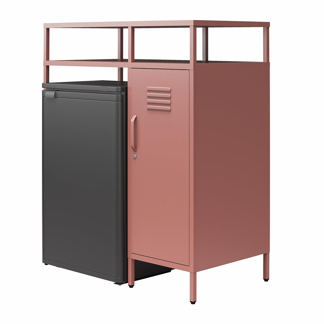 Cache Metal Locker-Style Mini Refrigerator Organizer - Dusty Rose