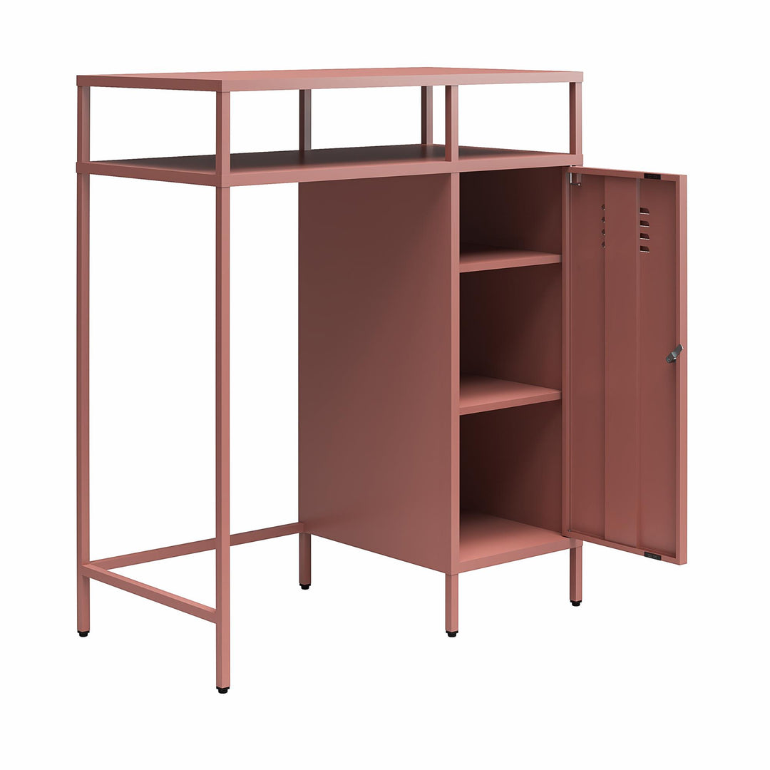 Cache Metal Locker-Style Mini Refrigerator Organizer - Dusty Rose