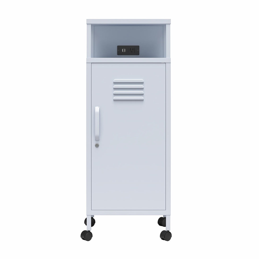 Cache Metal Locker-Style Mobile Storage Cart - Powder Blue