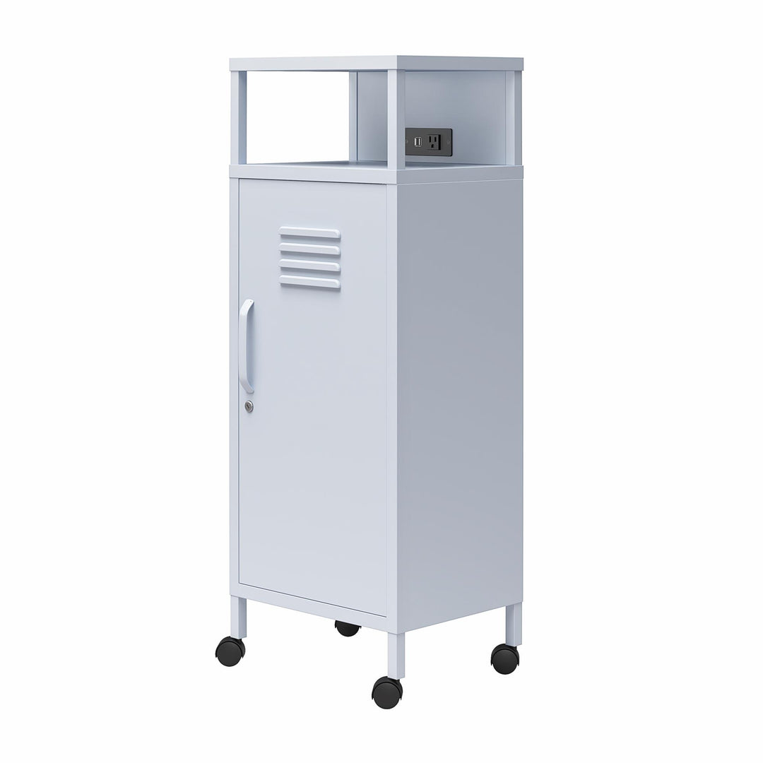 Cache Metal Locker-Style Mobile Storage Cart - Powder Blue