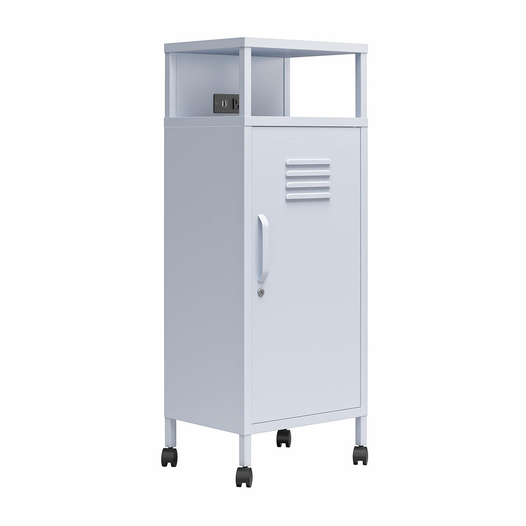 Cache Metal Locker-Style Mobile Storage Cart - Powder Blue