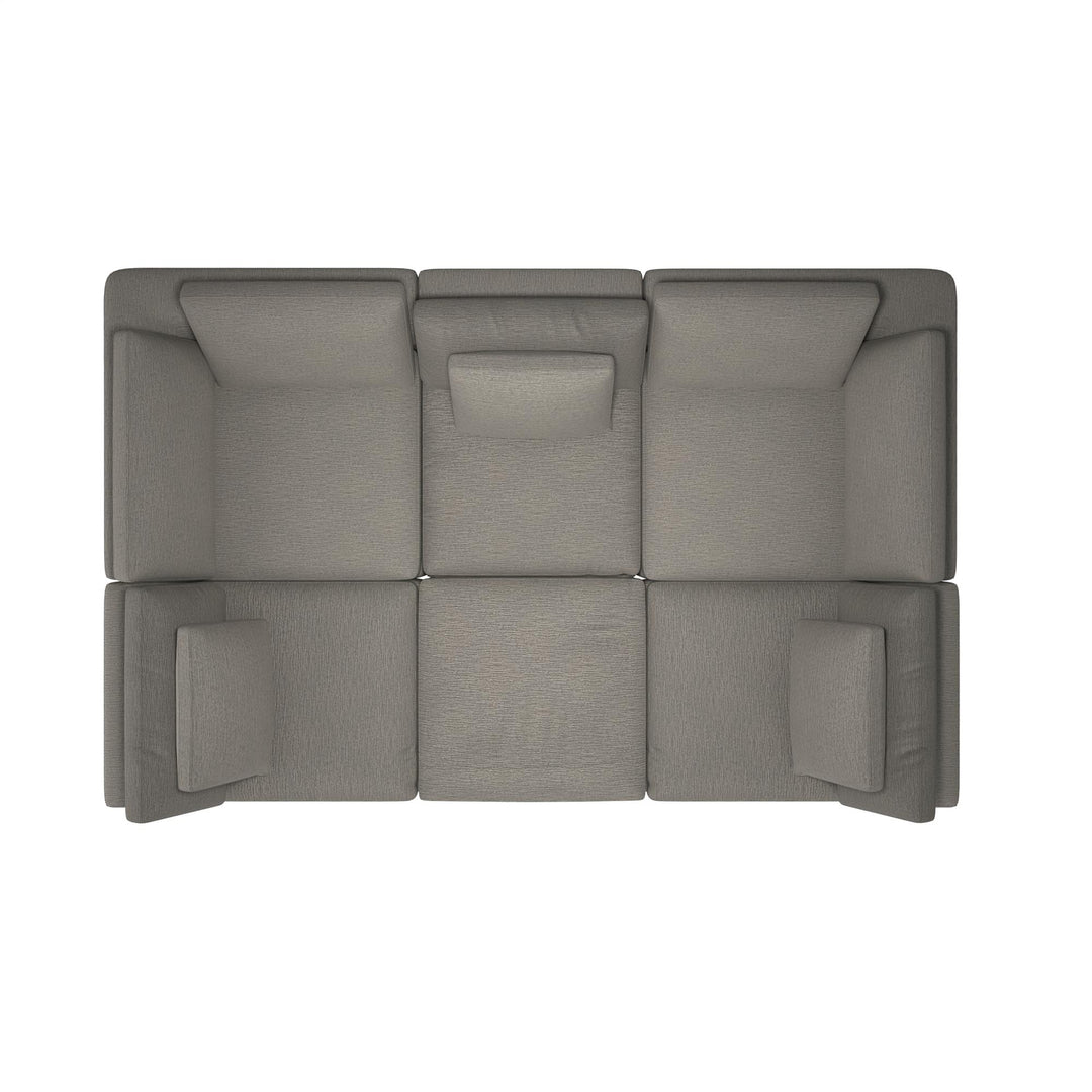 York Pit-Shaped Sectional Sofa Bundle - Taupe - 71” or More