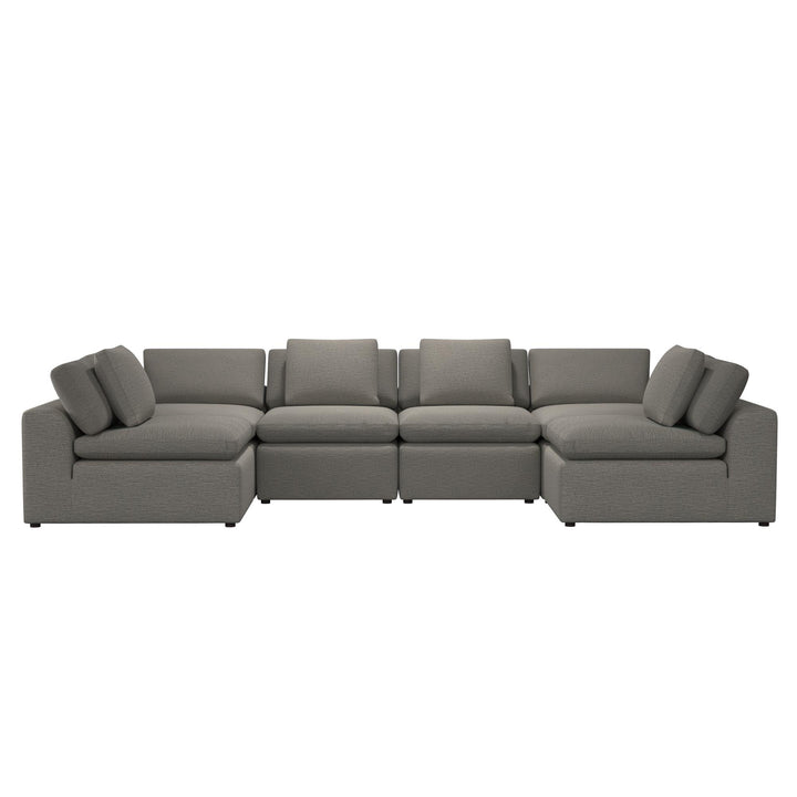 York U-Shaped Sectional Sofa Bundle - Taupe - 71” or More