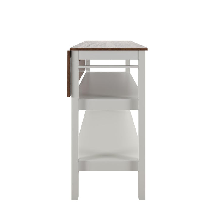 Tallen 60" Flip Kitchen Island Table - Walnut - 60"