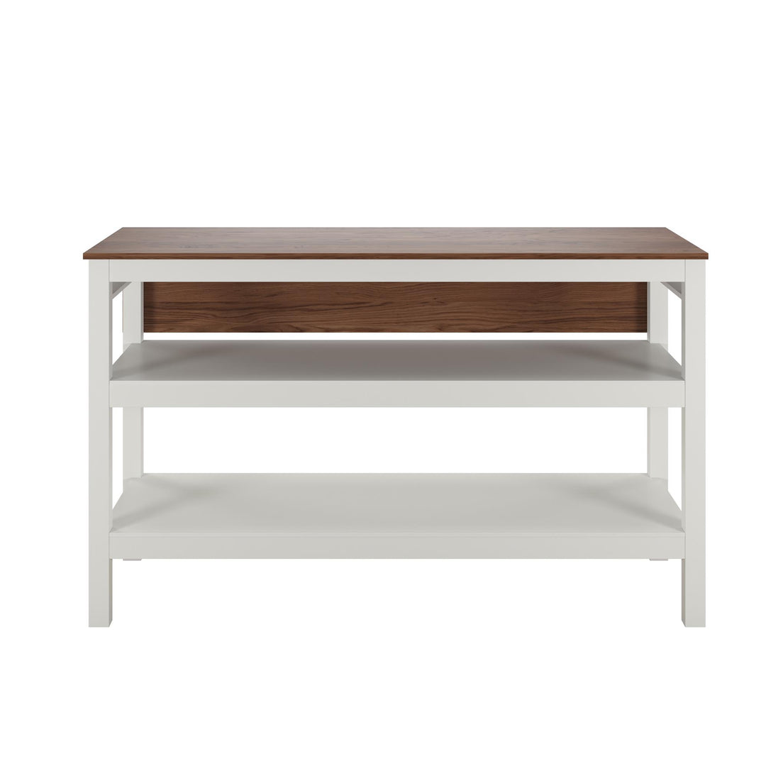 Tallen 60" Flip Kitchen Island Table - Walnut - 60"