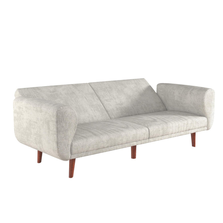 Daylen Mid-Century Futon Sofa Bed - Beige - 2-Seater