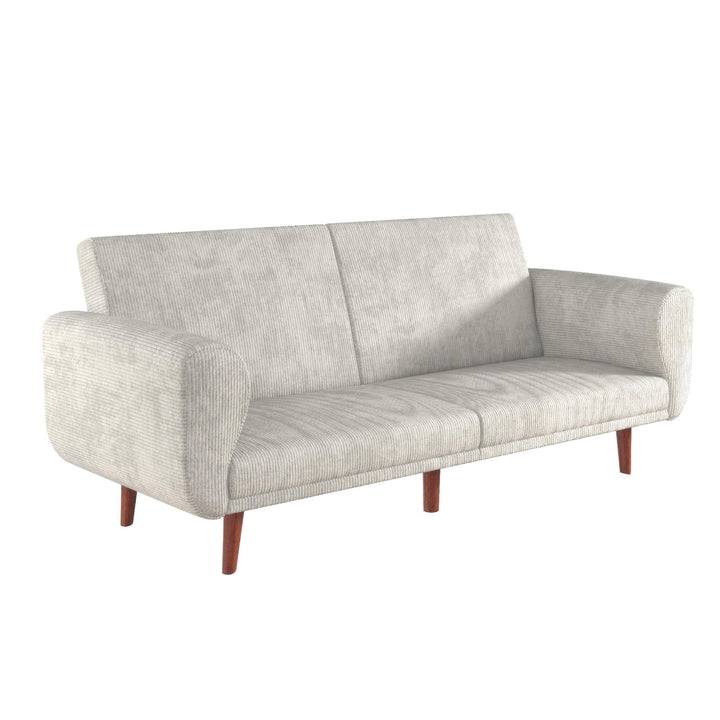 Daylen Mid-Century Futon Sofa Bed - Beige - 2-Seater