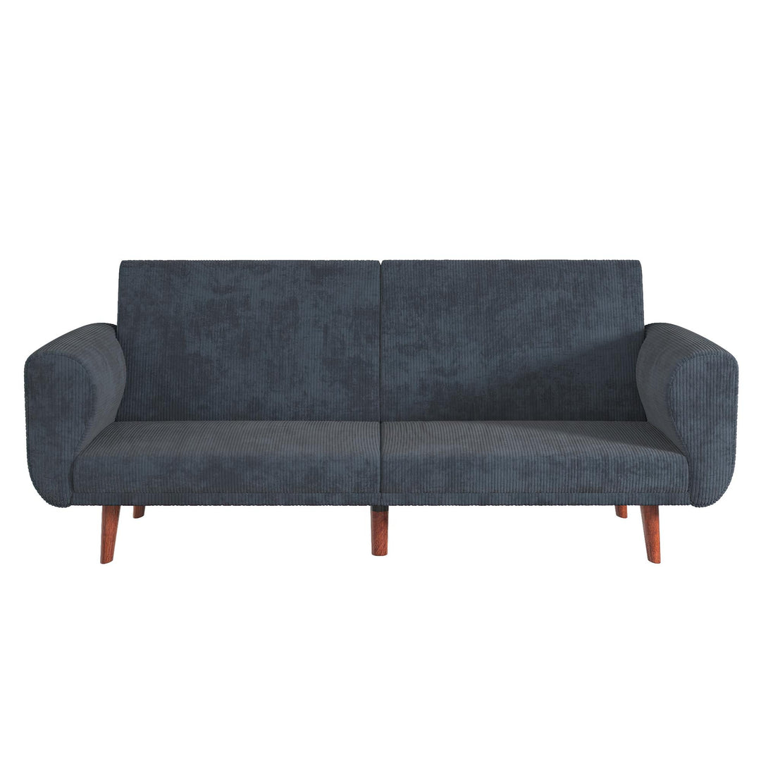 Daylen Mid-Century Futon Sofa Bed - Blue - 2-Seater