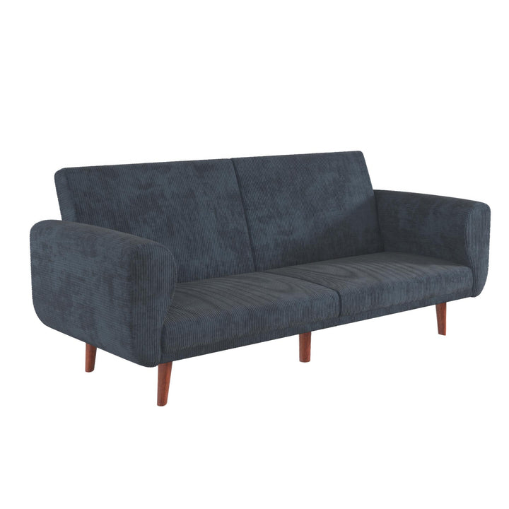 Daylen Mid-Century Futon Sofa Bed - Blue - 2-Seater