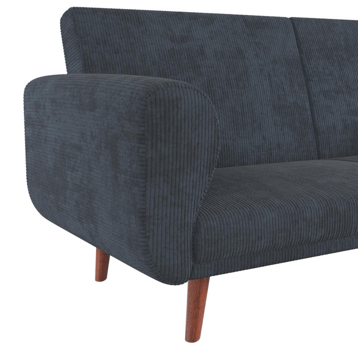 Daylen Mid-Century Futon Sofa Bed - Blue - 2-Seater