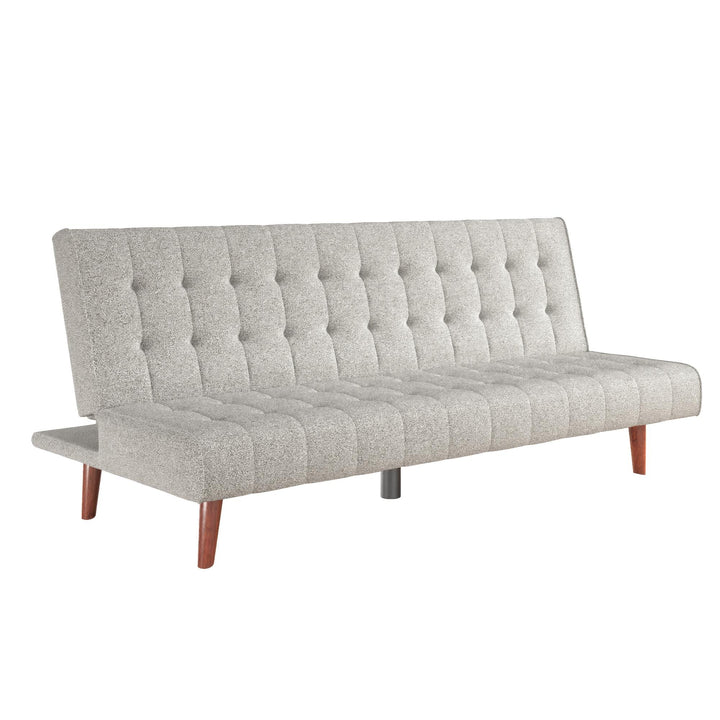 Keiran Armless Mid-Century Futon Sofa Bed - Gray