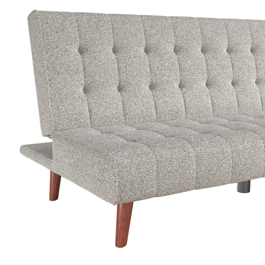 Keiran Armless Mid-Century Futon Sofa Bed - Gray