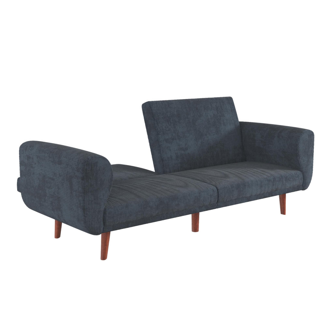 Daylen Mid-Century Futon Sofa Bed - Blue - 2-Seater