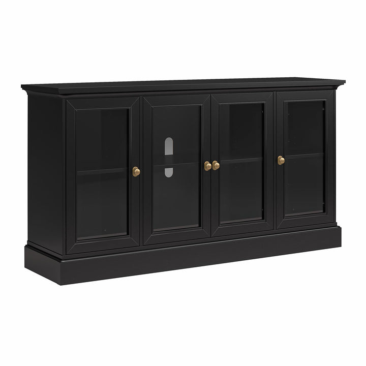 Everywhere Media Console with Storage for 65" TVs - Black Oak