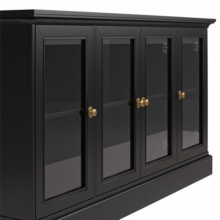 Everywhere Media Console with Storage for 65" TVs - Black Oak