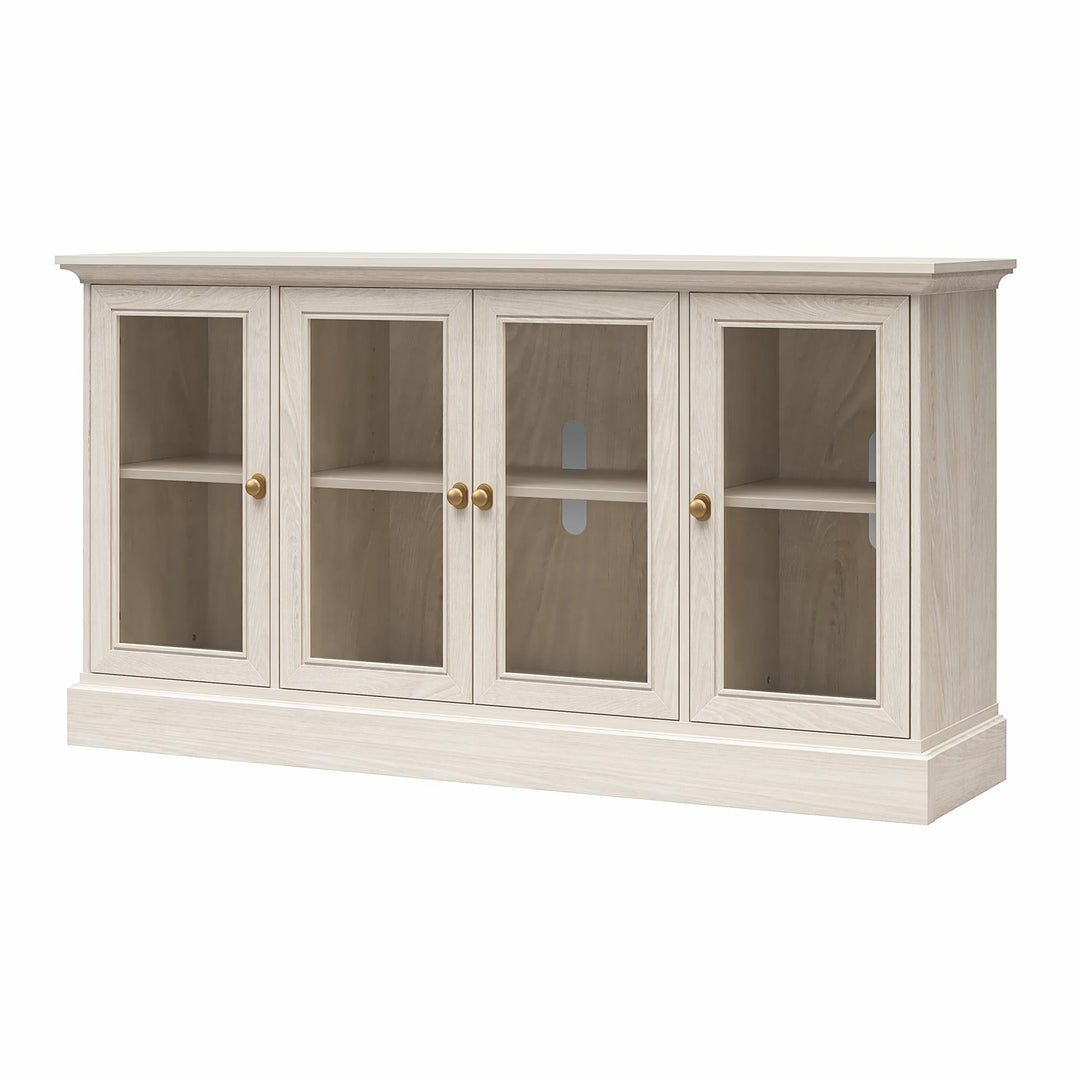 Everywhere Media Console with Storage for 65" TVs - White Oak