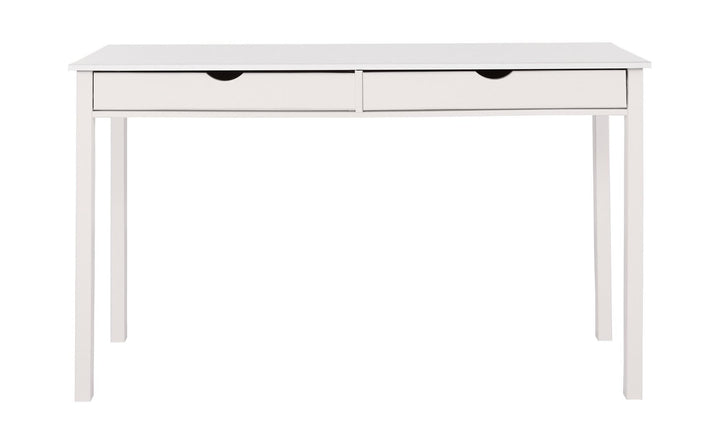 Rom Desk with 2 Slim Drawers - White