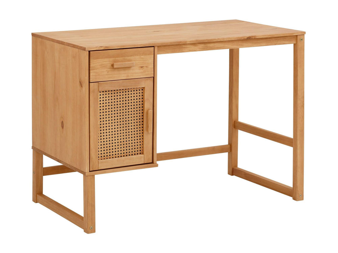 Talo Desk with Closed Storage and Drawer - Natural