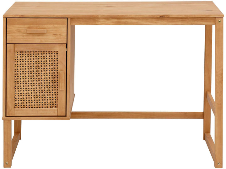 Talo Desk with Closed Storage and Drawer - Natural