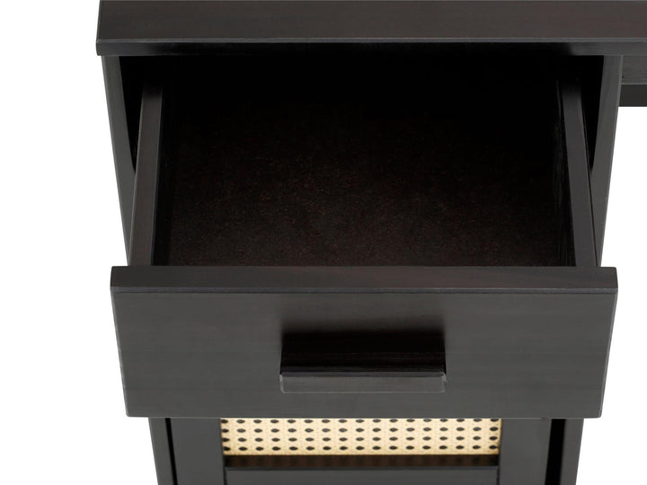 Talo Desk with Closed Storage and Drawer - Espresso