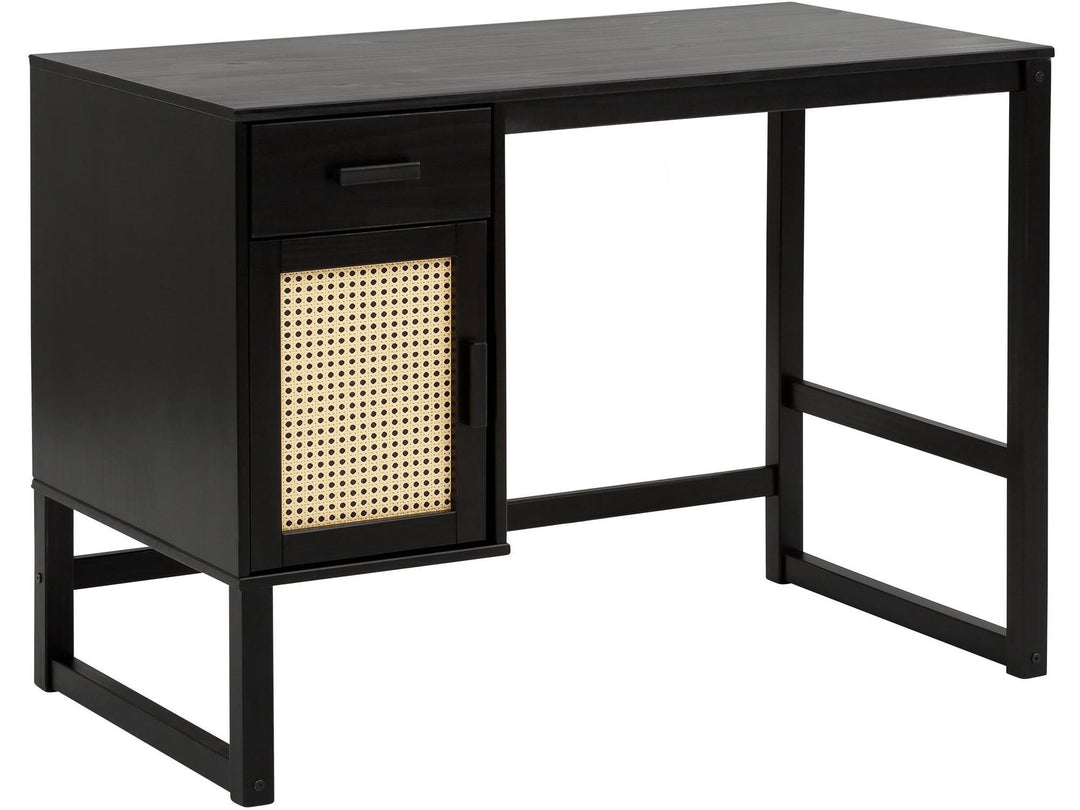 Talo Desk with Closed Storage and Drawer - Espresso